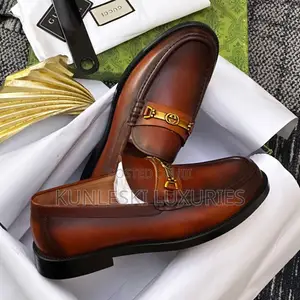 Original Gucci Brown Loafers Shoe