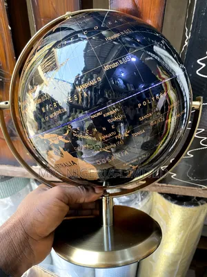 Multi Colour Big World Map Globe Table Decor Style 30cmx24cmx24cm
