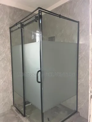 Tampered Glass for Your Shower Cubicle Here Is L Shape Design 