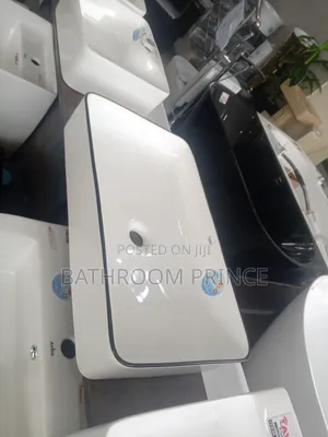 Square White Countertop Basin