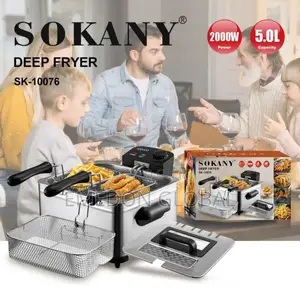 Sokany Professional Stainless Steel 5l Electric Deep Fryer