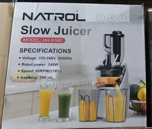 Natrol Slow Juicer, Model Hh-916d, 240watts