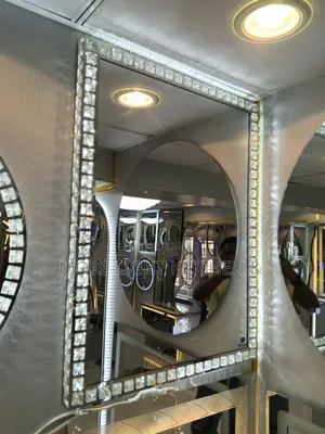 Square Led Mirror With Bluetooth Speaker