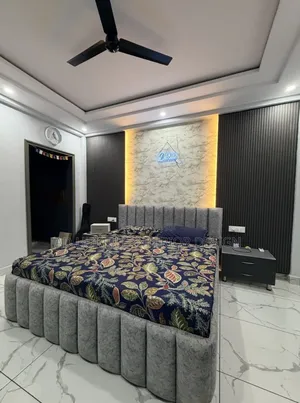 4by6 Padded Bedframe With Wall Deco