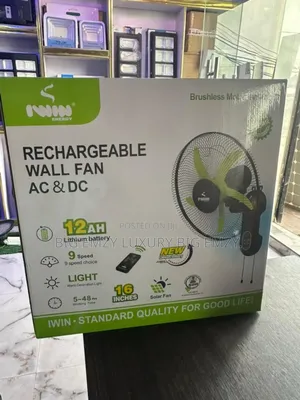 35w Iwin Ac and Dc Rechargeable Wall Fan