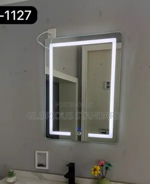 Mirror With Three Different Light Square Shape