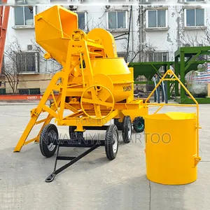 Concrete Mixer With Hoist (Wheel Barrow, Bucket)