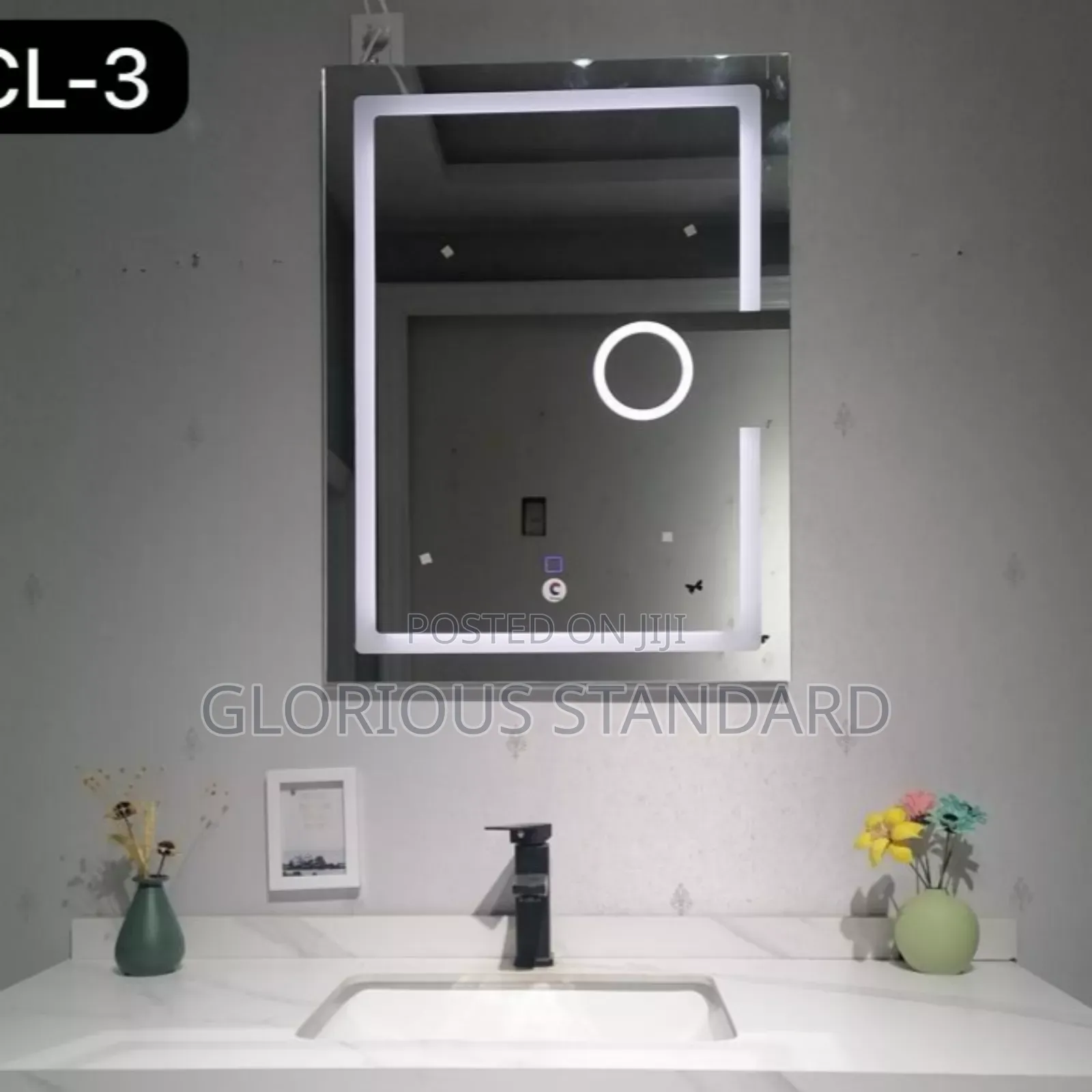 Square Mirror With Light