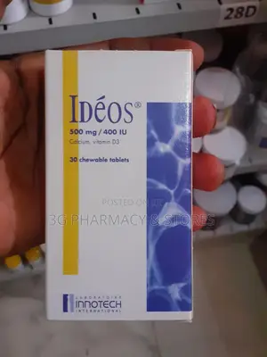 Ideos Calcium 500mg Vitamin D3 400iu Chewable Tablets