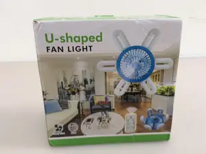 U-Shaped Ceiling Fan With Led Lights