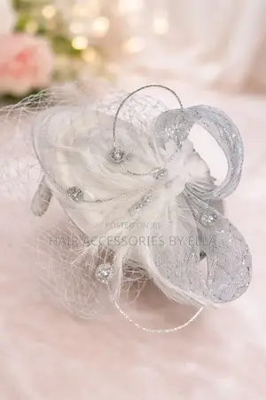 White Bridal Fascinator