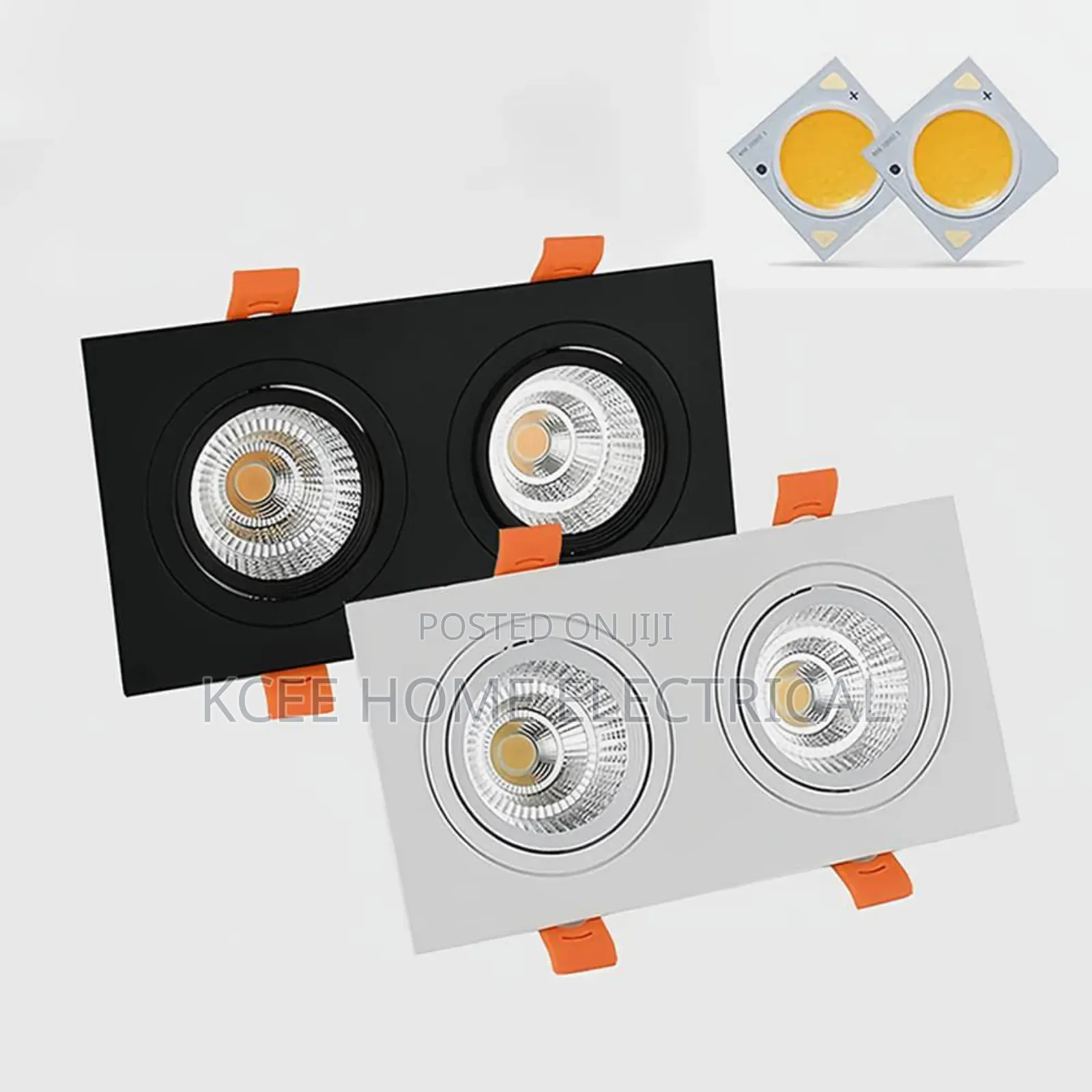 Double Square Recessed Led Spotlight – 2 Heads Pop Downlight