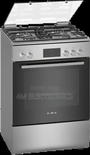 Bosch Hgb320e50m 60cm Freestanding 4gas Cooker (Silver