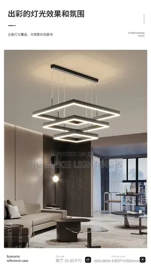 Three Ring Dropping Chandelier