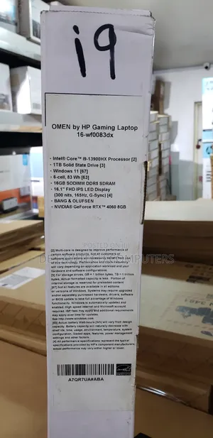 New Laptop HP Omen 16 16GB Intel Core i9 SSD 1T