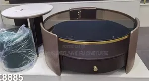 Two in One Glass and Marble Centre Table