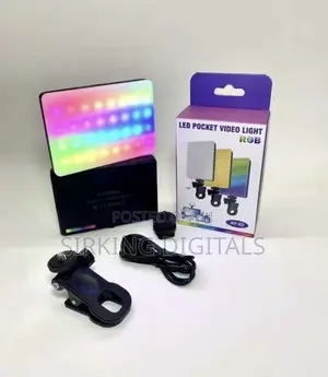 Led Pocket Video Light Ay-82 With RGB Light