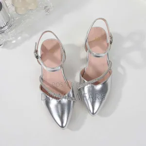 Silver Kiddies Low Heel Slipon