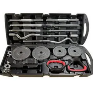 58kg Adjustable 4in1 Dumbbell Barbell Zigzag Bell