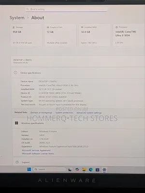 Laptop Dell Alienware X16 R2 32GB Intel Core Ultra 9 SSD 1T