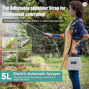 5l Electric Sprayer With Adjustable Nozzle Usb Charging Handle