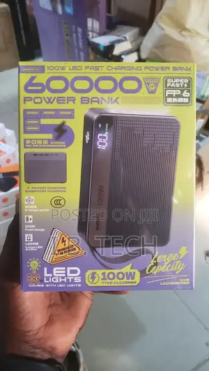 Remax Fp-6 60000mah 100w Laptop and Phone Power Bank With Led Light