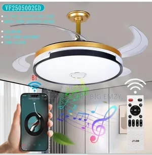 Modern Led Ceiling Fan Chandelier Bluetooth Light