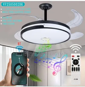 Modern Led Ceiling Fan Chandelier Bluetooth Light