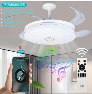 Modern Led Ceiling Fan Chandelier Bluetooth Light
