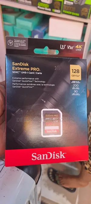 Sandisk 128gb Extreme Pro Sd Card for Camera (200 Mbps)