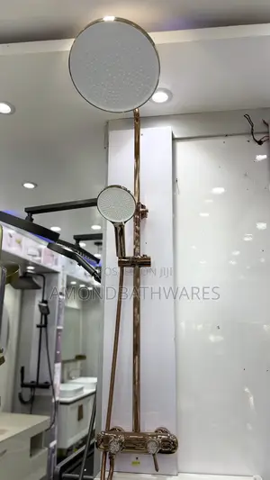 Rose Gold Crystal Shower Set