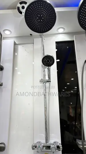 Chrome/Silver Crystal Shower Set