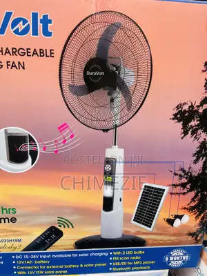Duravolt 18-Inch 4-in-1 Rechargeable Standing Fan