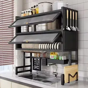 Double Layer Kitchen Sink Steel With Cover