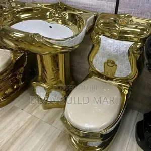 Luxury Ornate Gold-Finish Bathroom Suite