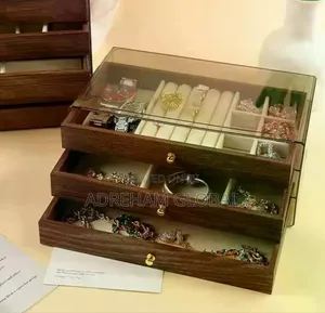 New Three-Layer Drawer Jewelry Storage Box, Earrings Necklace,Bracelet