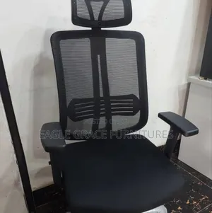 Adjustable Executive Chair – High Back Mesh Office Chair With Armrest