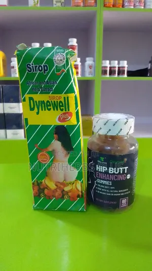 Hip Butt Gummies+ Dynewell Plus Syrup:For Natural Hip/Butt Enlargement