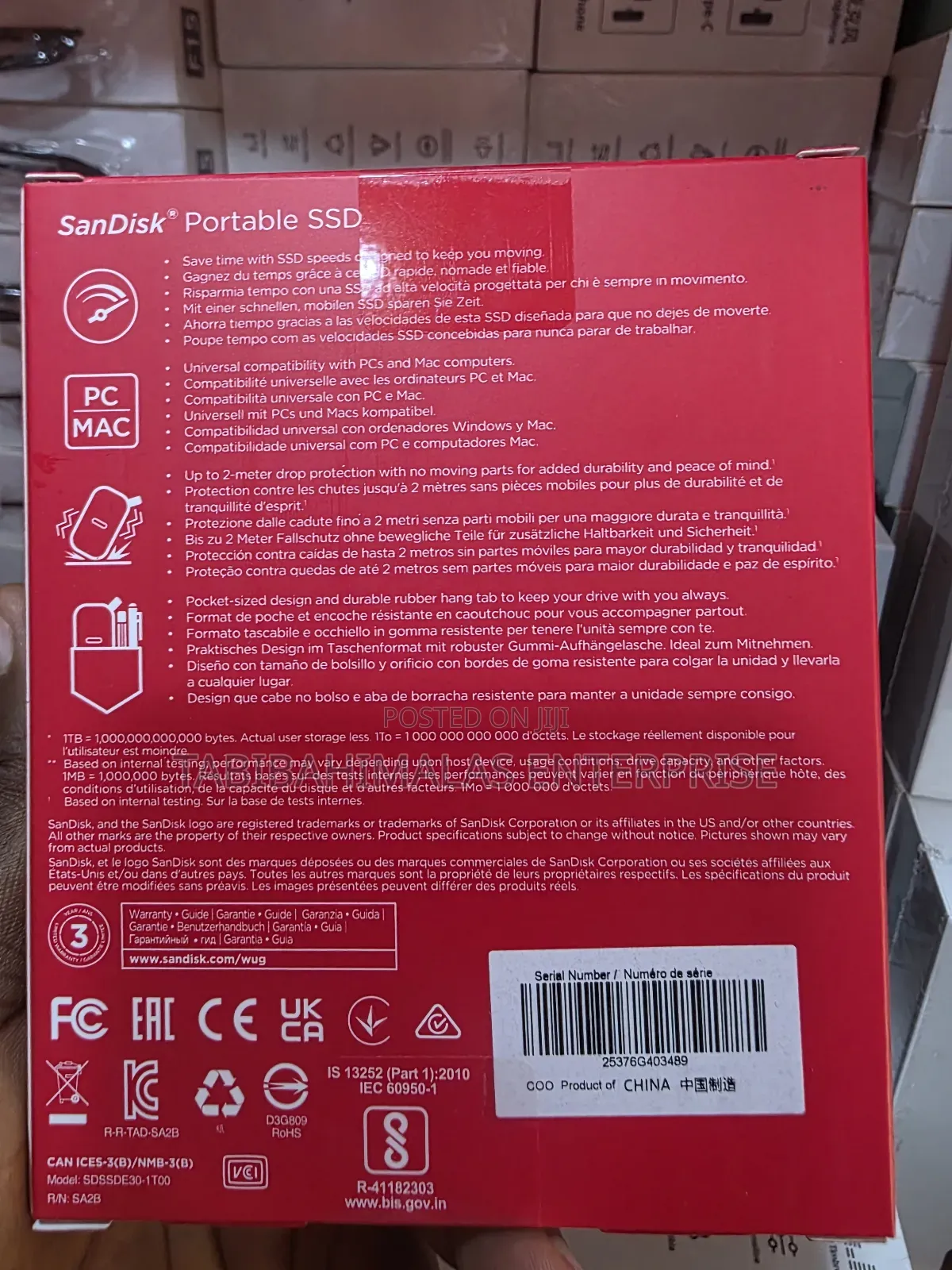 1tb 800mbps Sandisk SSD