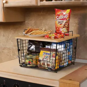 Vegetable Basket With Bamboo Cover