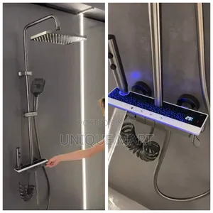 Digital Modern Piano Shower Featuring Thermostatic Control