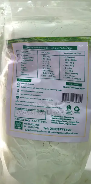 Avantage Farms Odourless Cassava Fufu
