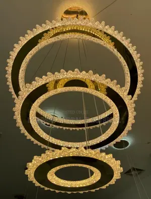 Three Ring Multi Color Led Chandelier