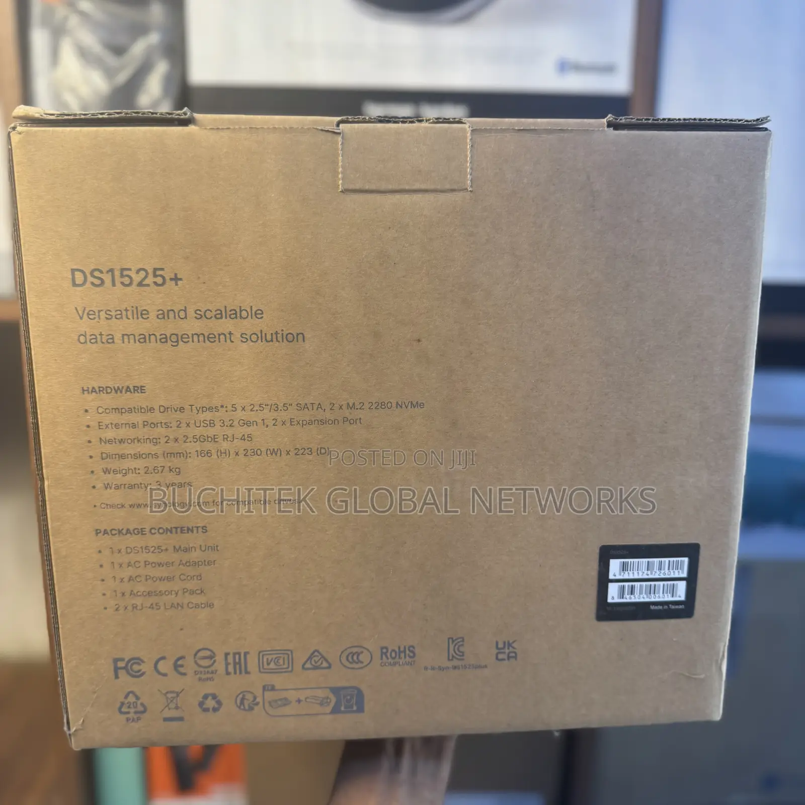 Synology Diskstation Ds1525+ 5 Bays.