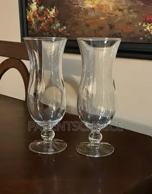 Elegant Clear Glass Hurricane Cup -- 6pcs