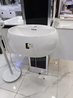 Round White Hanging Basin