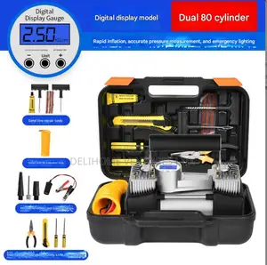Digital Tyre Inflator With Tool Kit Box