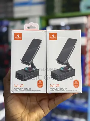 Kisonli M-2 Power Bank Speaker With Phone Holder