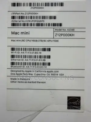 New Desktop Computer Apple Mac Mini 16GB Apple M1 SSD 2T