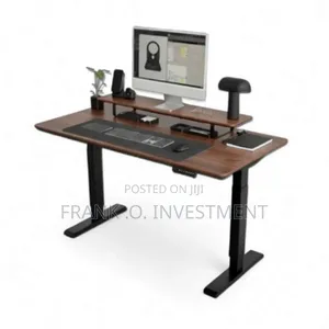 Electric Adjustable Desk - 1.2m + Monitor Riser and Mouse Pad